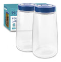 Lot du 2 bocaux de fermentation avec event d'air 1 voie 22L Bleu Bocal en Verre Pots de Fermentation destine a kefir kimchi choucroute levain