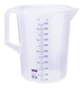 Gobelet doseur Hunersdorff 5L avec couvercle incassable ainsi que sans danger destine a les aliments PP poignee fermee 2 echelles transparent