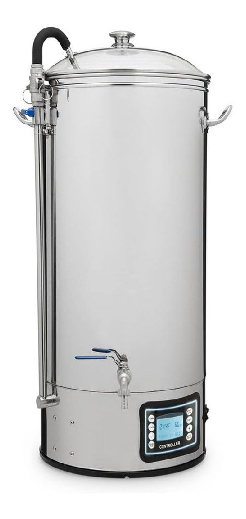 Cuve Mundschenk de Brassage Cuve Fermentation biere MemoryBrew Ecran 脡cran 脿 cristaux liquides 304 avec Tamis et recipient a Grains Chauffage de 3000 W 50 L Argent