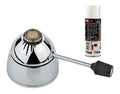 a Spring Bruleur gaz pour fondue ou rechaud en acier inoxydable poli reglable dans continu rechargeable bouteille du gaz Kigas 400 ml