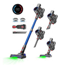 VersLife Z8 Aspirateur Balai sans Fil 40Kpa 500W 45Min LED6 dans 1 Aspirateur Balai Leger avec Diode 茅lectroluminescente Verte Ecran Diode 茅lectroluminescente Autoportant pour Poils d'animaux sols Durs et Moquettes
