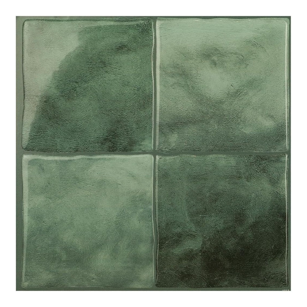 Credence Tiles Smart adhesive Zellige Vert Mousse 2286x2286 cm Lot du 5 026 m Lustree Resiste chaleur/humidite A Cuisine/Salle de bain Ideal locataires Fabrique au Canada