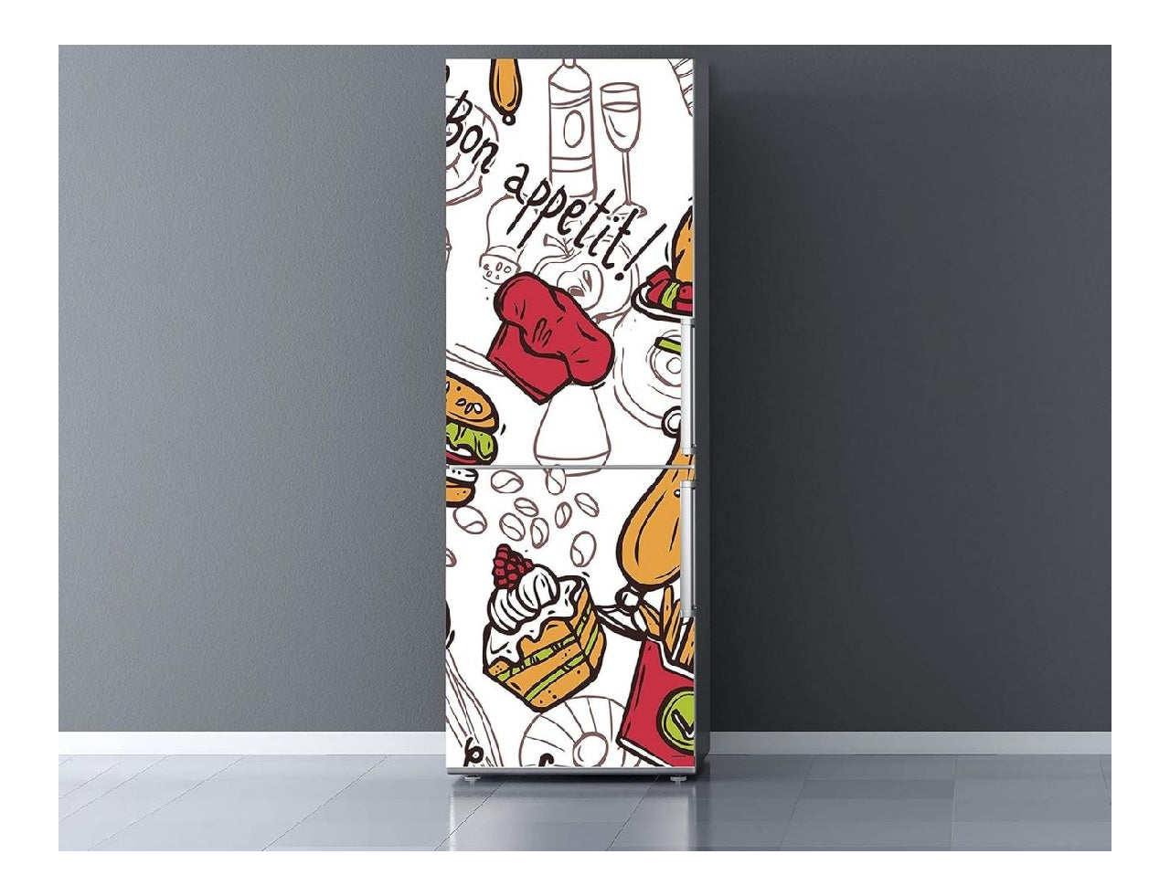Frigo Sticker Oedim Bon Appetit Adhesif solide et economique Autocollant adhesif decoratif design elegant